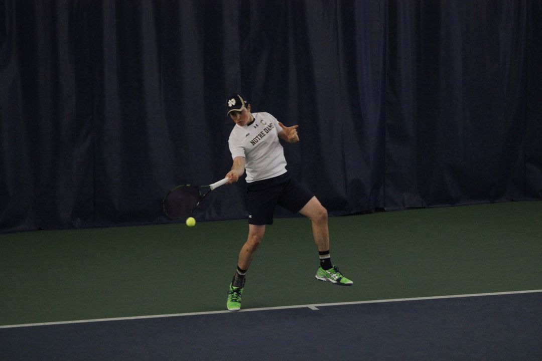 Senior Eric Schnurrenberger helped the Irish to a 6-1 victory over Michigan State with wins in both doubles and singles.