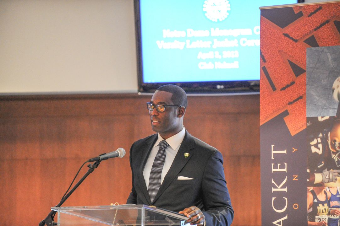 Lake Dawson ('94 football) served as the keynote speaker (photo by Lighthouse Imaging).