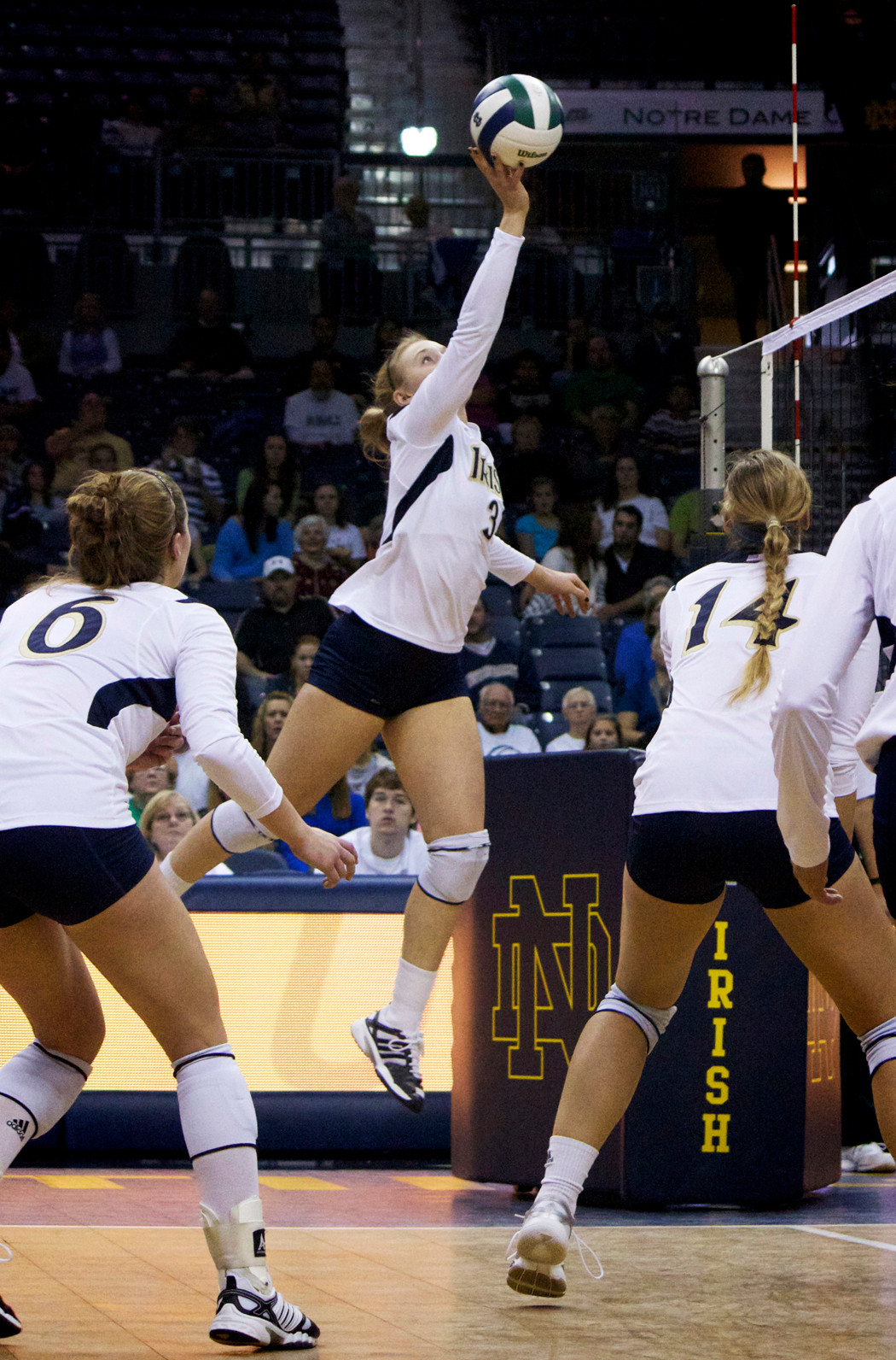 Irish Take Down Billikens, 3-0 Junior Andrea McHugh tallied eight kills, nine digs and two service aces in a 3-0 win over Saint Louis on Saturday.
