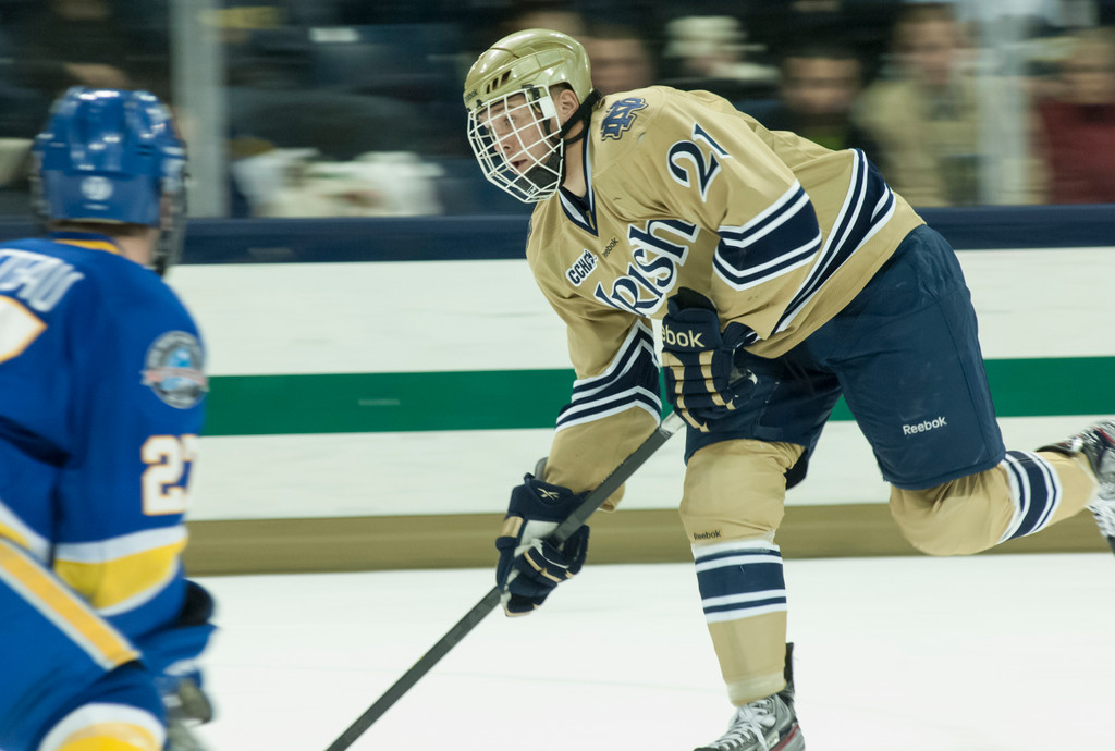 Notre Dame Men's Ice Hockey Sweeps Lake Superior State 12-01-2012