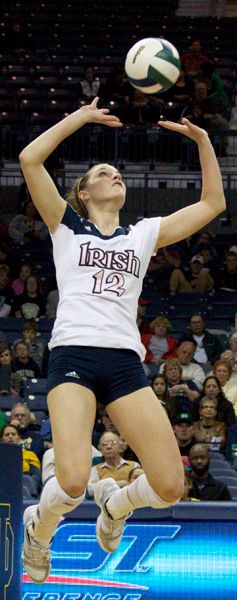 Freshman setter Maggie Brindock knocked down eight blocks with 25 assists against Rutgers.