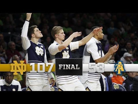 Notre Dame Men's Basketball Highlights vs. North Carolina A&T