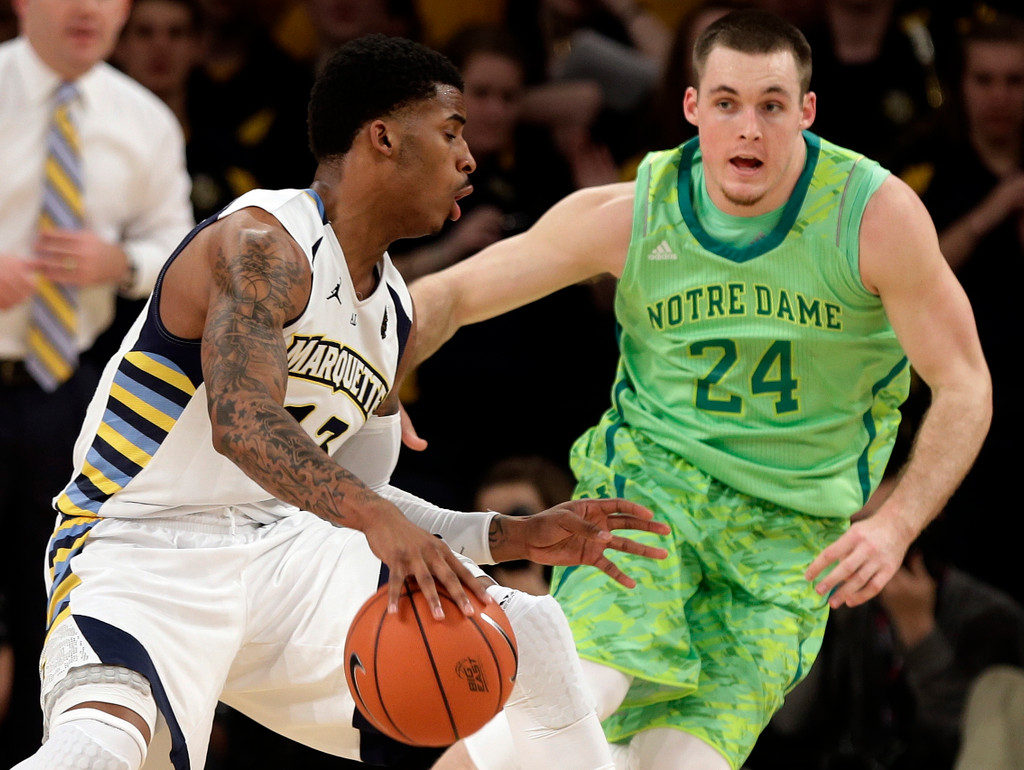 Notre Dame Beats Marquette, 73-65, to Reach BIG EAST Semis (AP)