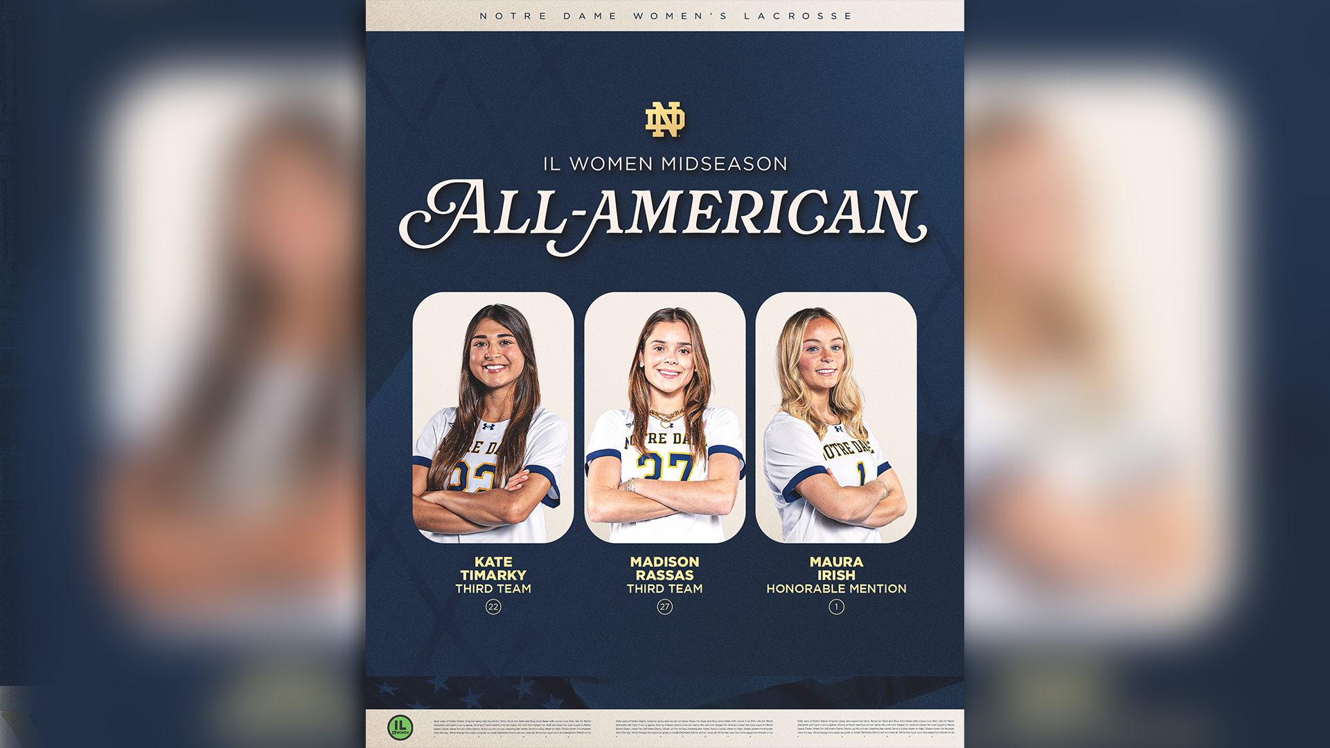 Timarky, Rassas, and Irish Named IL Women Midseason All-Americans Timarky, Rassas, and Irish Named IL Women Midseason All-Americans