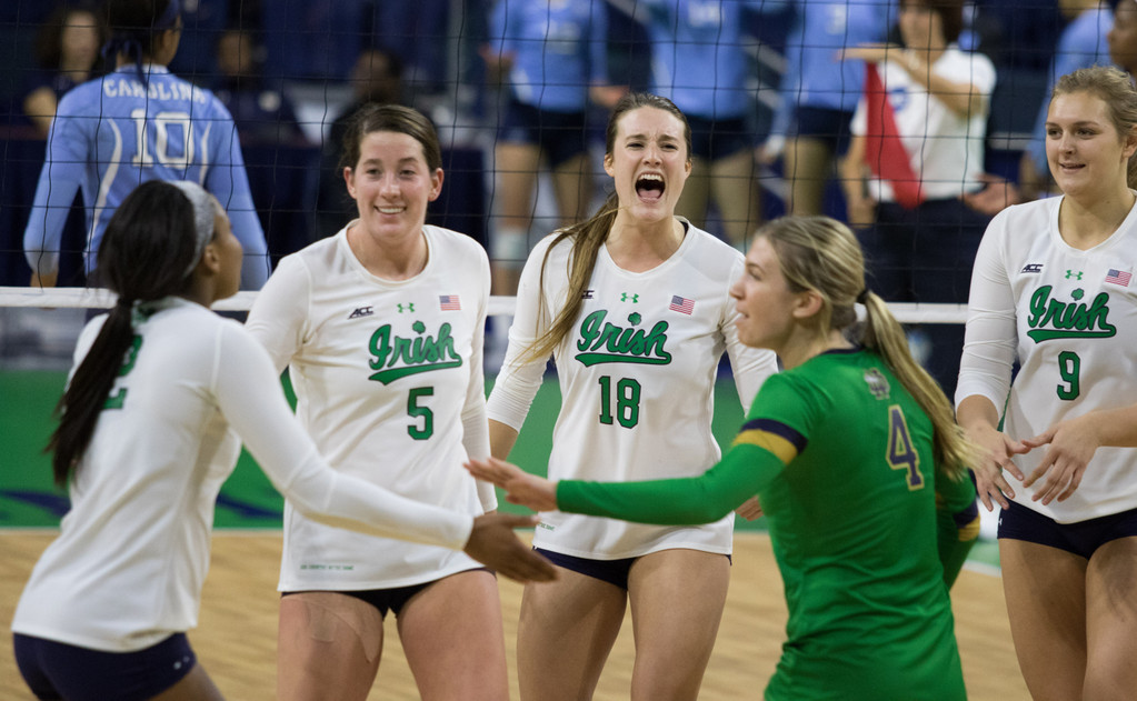Notre Dame Volleyball vs. No. 8 UNC