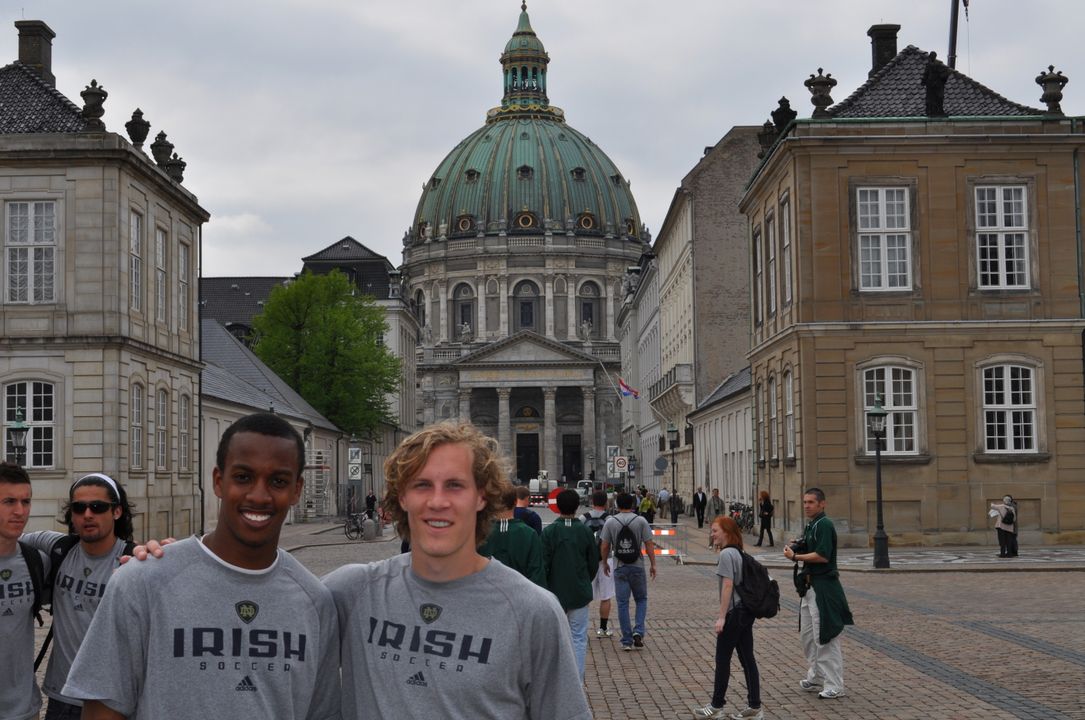 Bilal Duckett (left) and Steven Perry (right) pose for a picture during the Scandinavian trip.