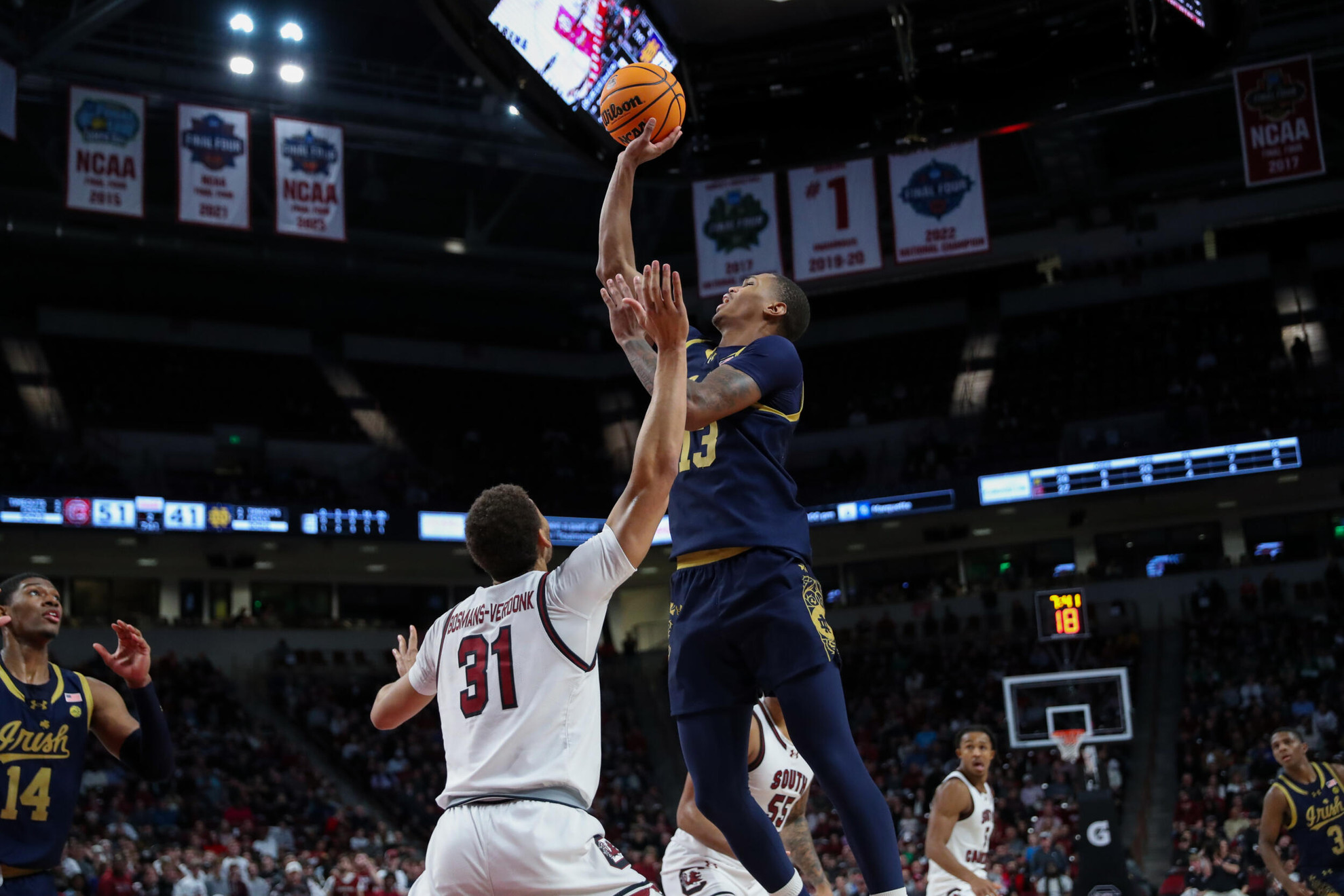 Irish Fall To South Carolina, 65-53 Irish Fall To South Carolina, 65-53