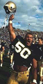 Hall of Famer Chris Zorich played a key role in Notre Dame's victory over #1 Miami on Oct. 15, 1988.