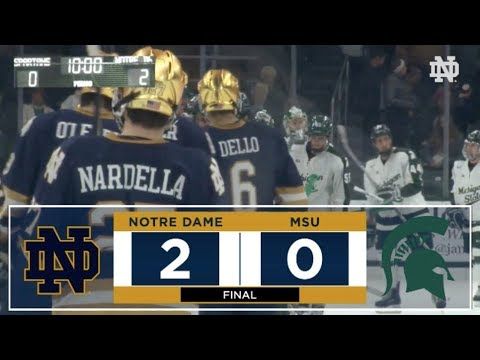 Highlights | @NDHockey at Michigan State, Game 2 (2017)