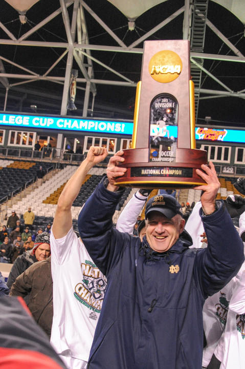 Notre Dame men's soccer head coach Bobby Clark