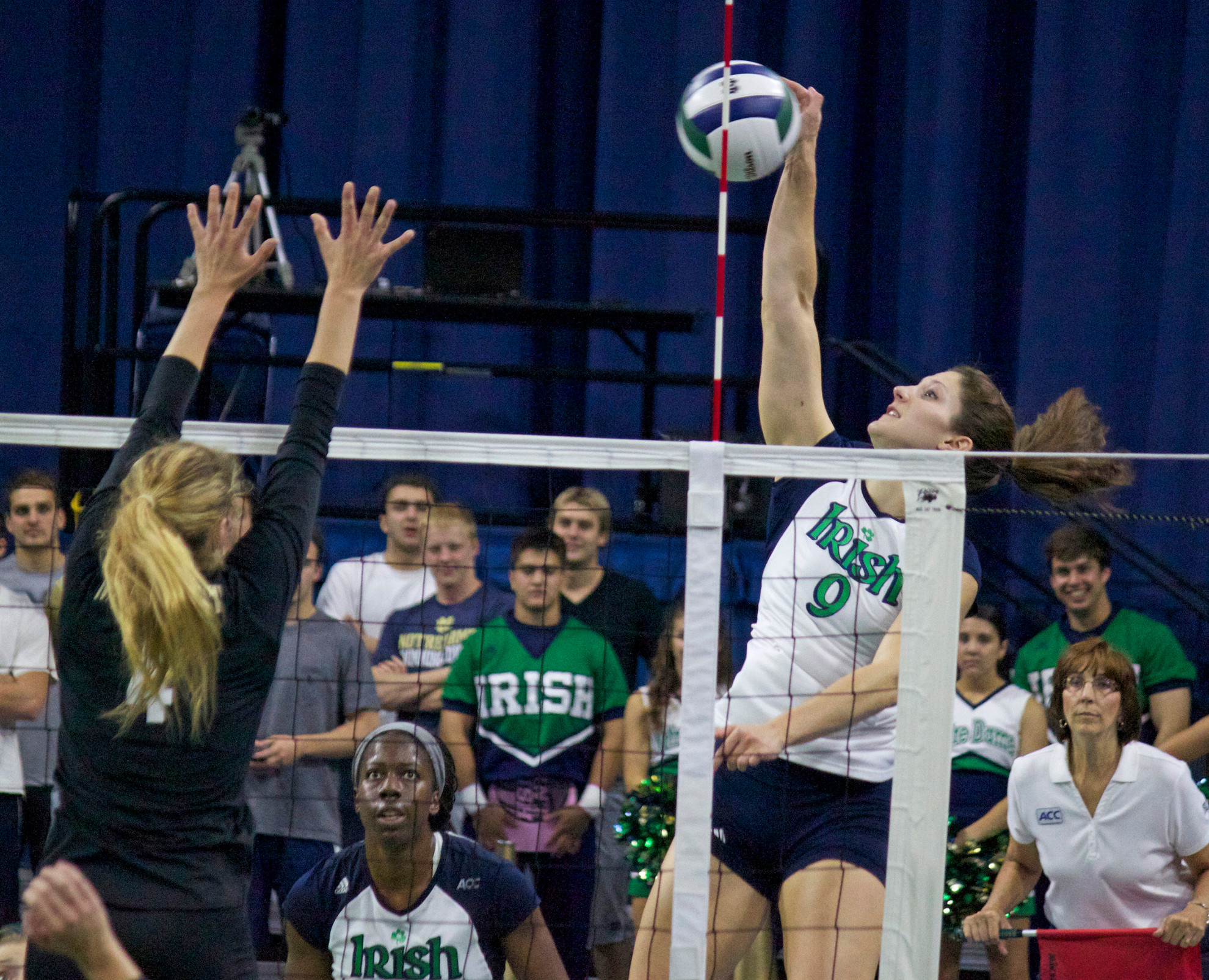 Volleyball Wins Come-From-Behind Thriller Over Pitt Senior Nicole Smith had 12 kills and a team-high four blocks in Sunday's win over Pitt.