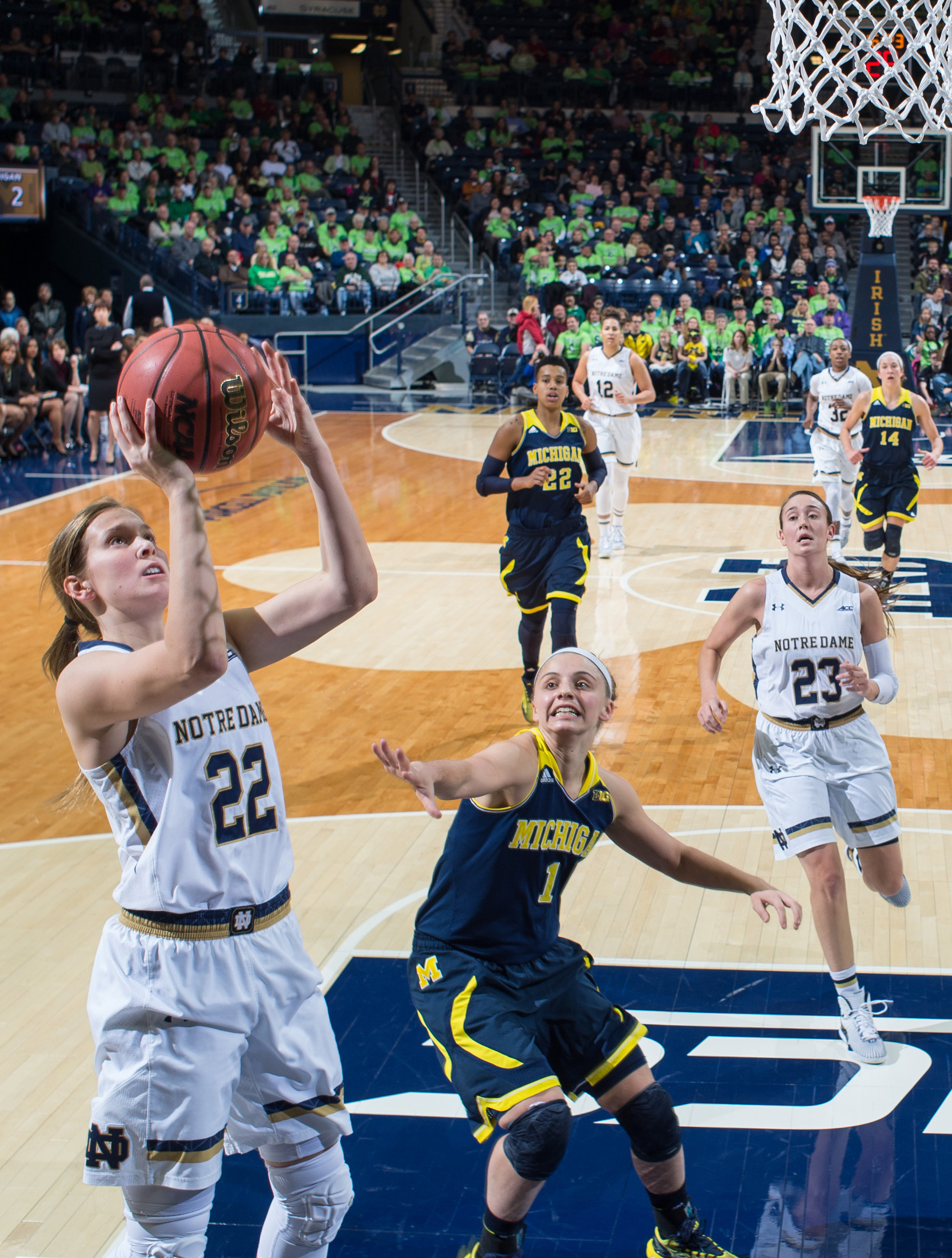 #4 Irish Reach Midpoint Of ACC Schedule Thursday At Virginia Tech Senior guard Madison Cable grabbed a career-high 13 rebounds in Notre Dame's 74-48 win over Virginia Tech last year at Purcell Pavilion.