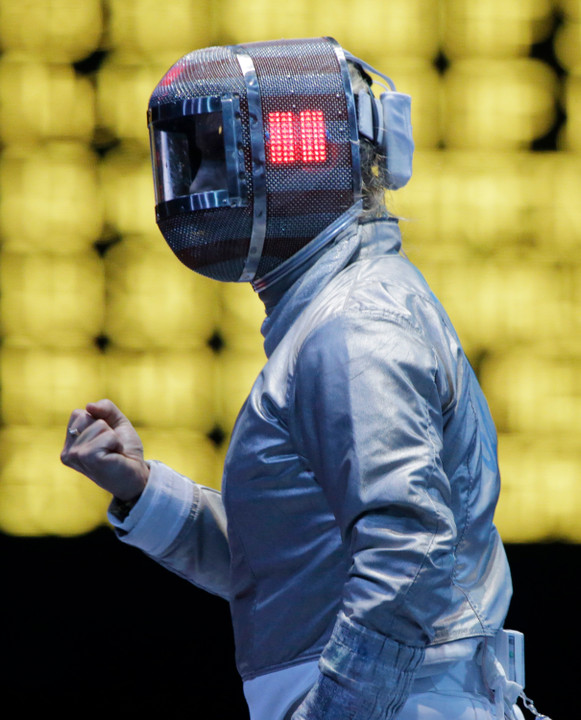Mariel Zagunis reached the Women's Individual Sabre semifinal Wednesday