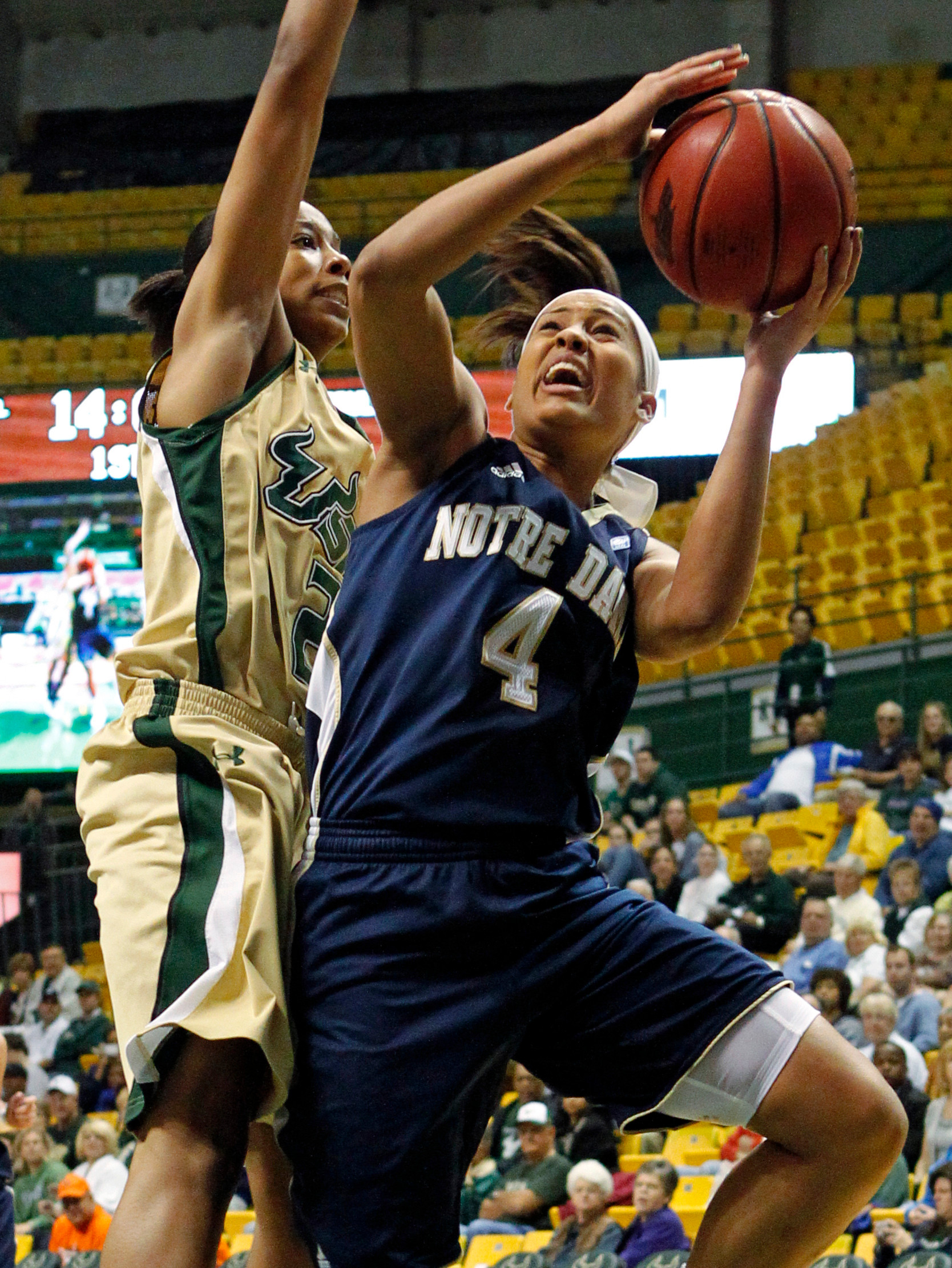 No. 8 Irish Top USF, 76-68 Notre Dame South Florida Basketball