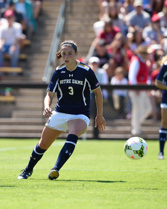 Sophomore midfielder Morgan Andrews was one of five Notre Dame players to receive TopDrawerSoccer.com midseason national top 100 recognition earlier this week