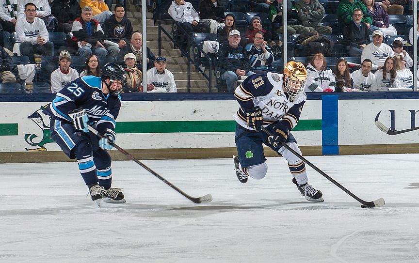 Senior Jeff Costello got Notre Dame's lone goal in the 2-1 loss to Maine.