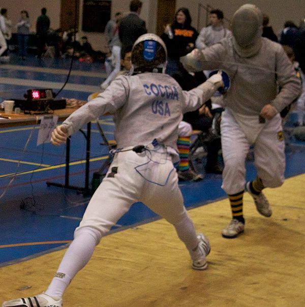 Alex Coccia (pictured) along with Marta Stepien have been named the Notre Dame fencers of the month for September.
