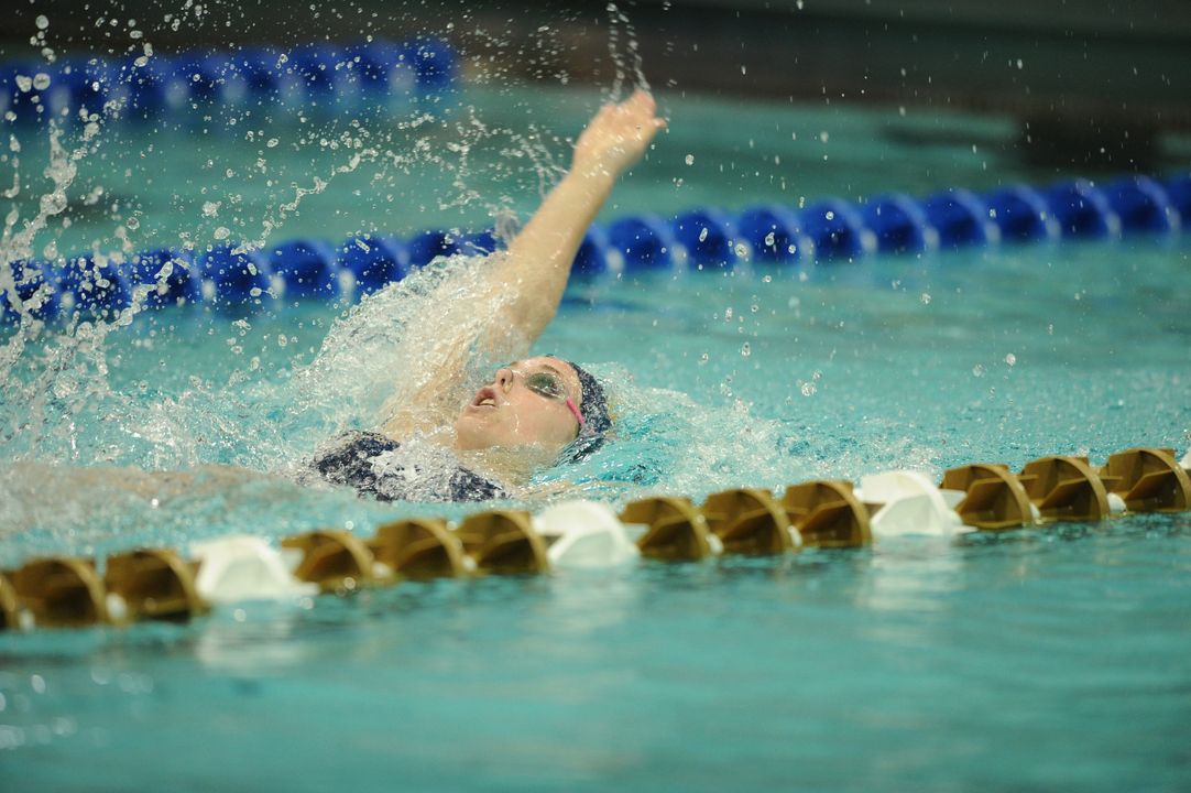 Senior Courtney Whyte won the 100 back and 100 fly Saturday afternoon against Cleveland State.