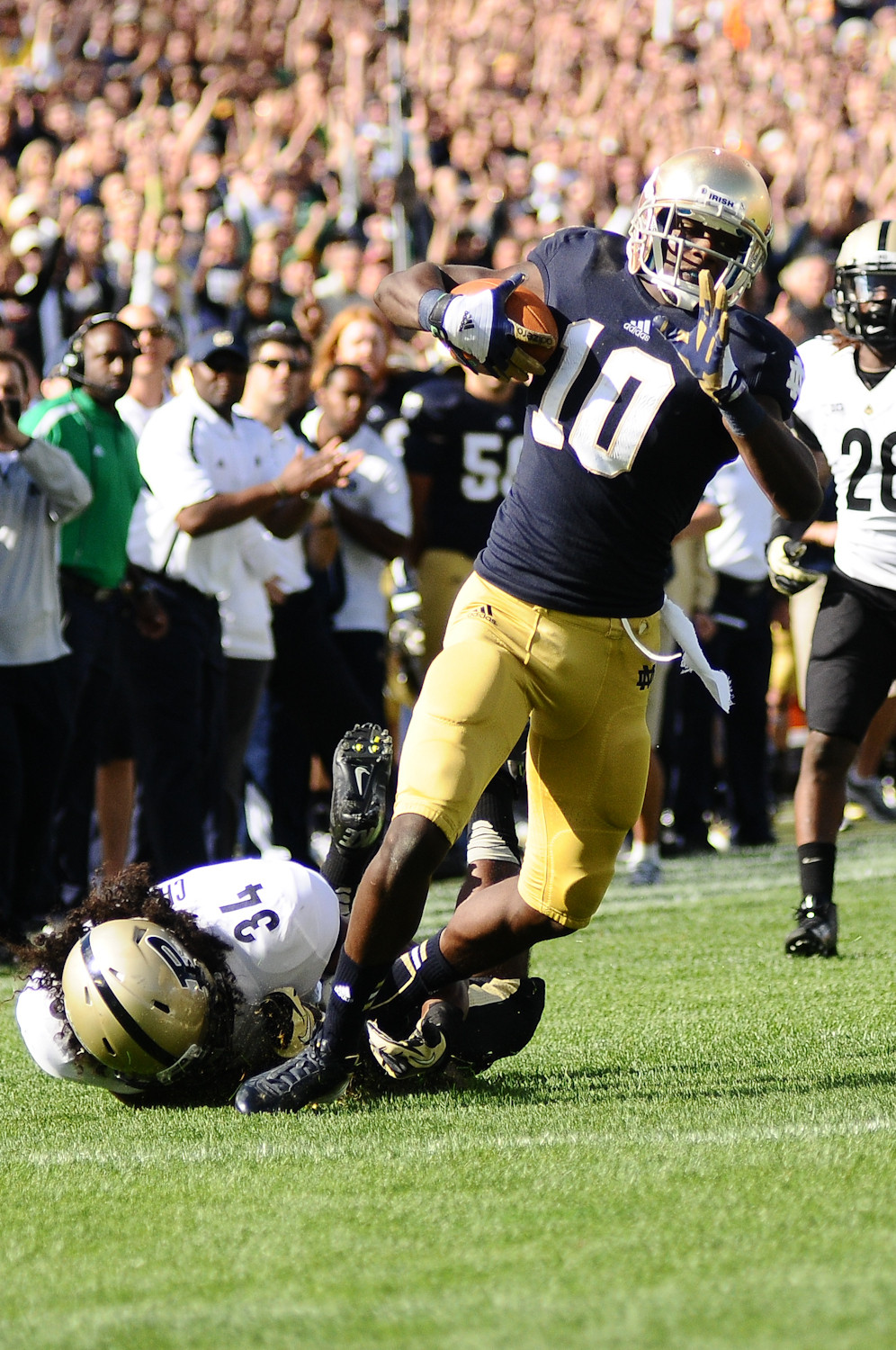 #21 Notre Dame Travels To In-State Rival Purdue DaVaris Daniels against Purdue in 2012