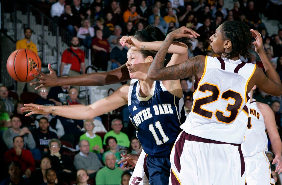 Diggins Leads No. 5 Notre Dame To 72-63 Win At Central Michigan (AP)