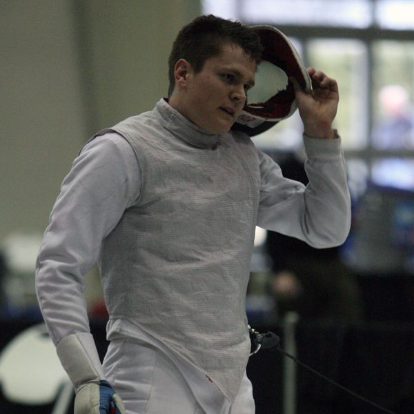 Jakub Jedrkowiak captured first in the foil competition during last season's conference championships.