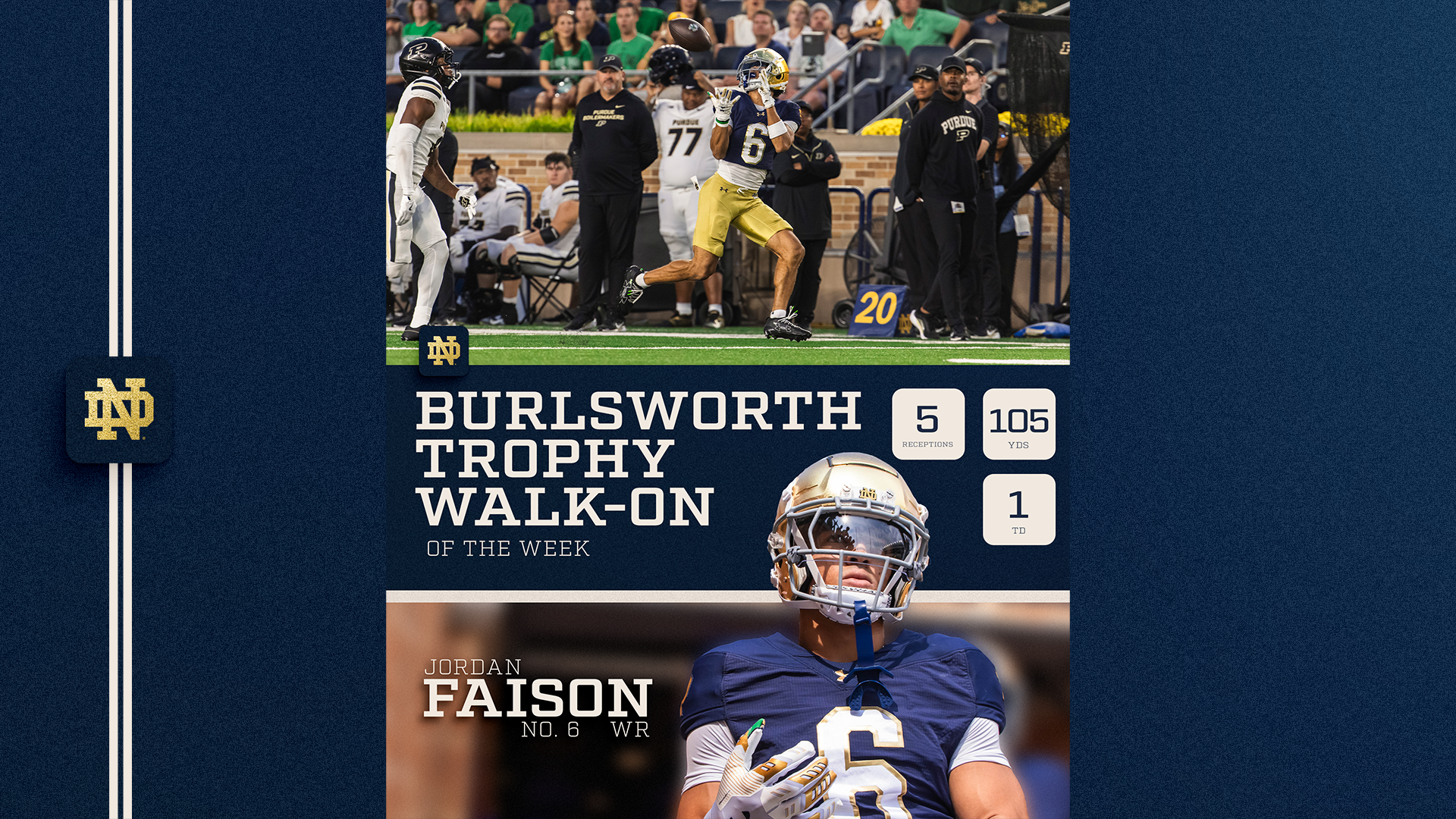 Faison Named Burlsworth Trophy Walk-On of the Week Faison Named Burlsworth Trophy Walk-On of the Week