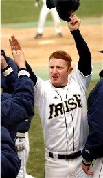 Senior outfielder Danny Dressman - who is slated to take over in center field - is one of four returning position starters for the Irish, heading into the season opener (photo by Marcus Snowden).