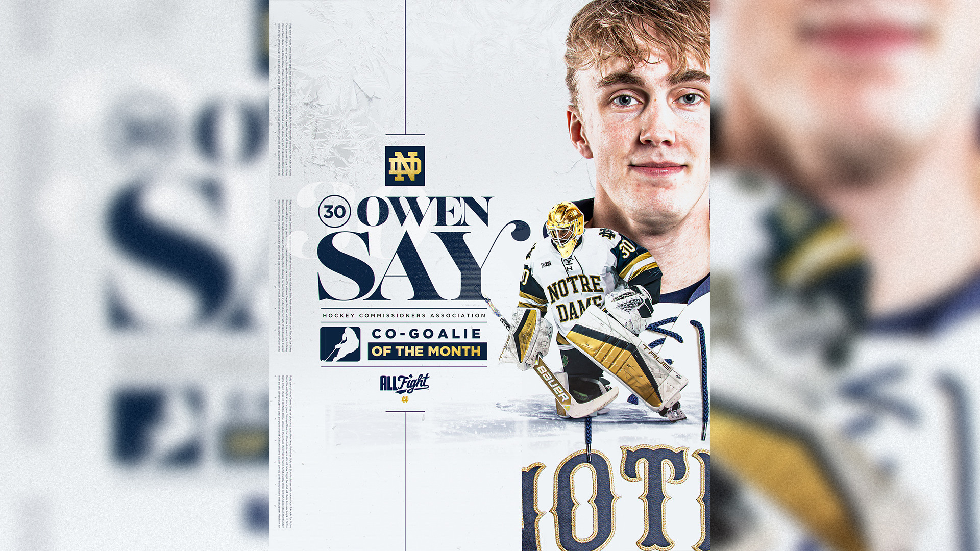 Say Earns HCA October Honors Say Earns HCA October Honors