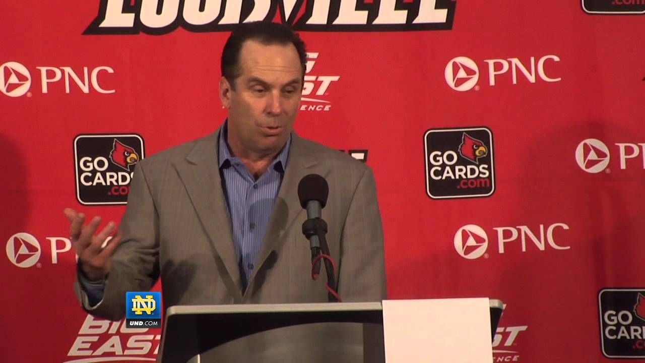 Mike Brey Louisville Post-Game - Notre Dame Basketball