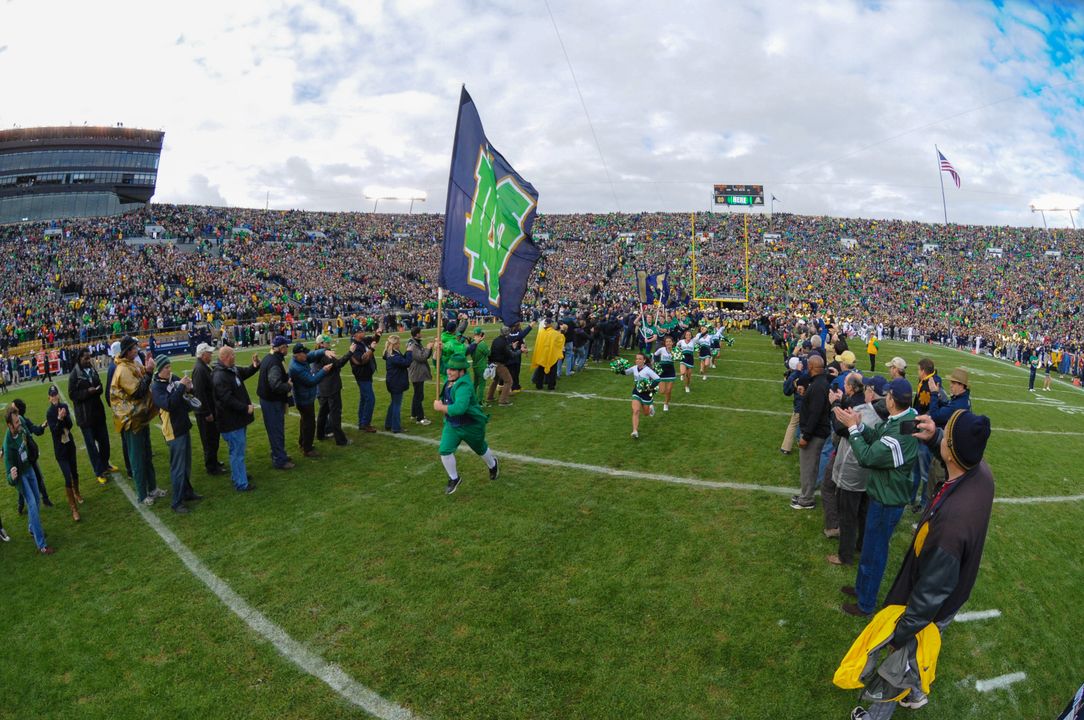 Monogram winners will form the on-field pre-game tunnel before Notre Dame's match-ups with Stanford and Northwestern.