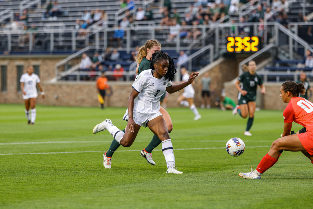 Annabelle Chukwu closes in on the ball.