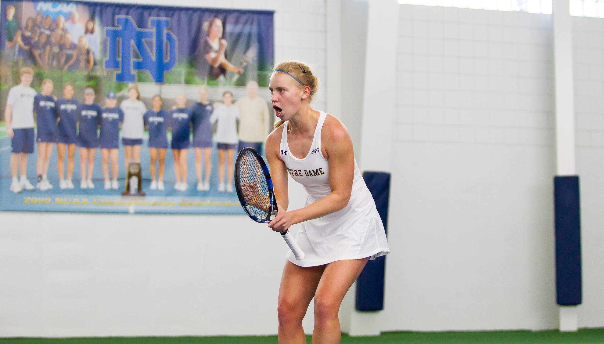 Irish Earn First ACC Victory in 5-2 Win Over Virginia Tech Cameron Corse during the ACC match between University of Notre Dame vs. University of Louisville at Eck Center on March 8, 2019 in South Bend, Indiana.