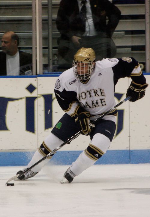 Sophomore defenseman Sam Calabrese had a goal and an assist in Notre Dame's 3-2 win over Ferris State.
