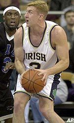 Troy Murphy is one of two players in Notre Dame history to score 2,000 points and grab 900 rebounds.