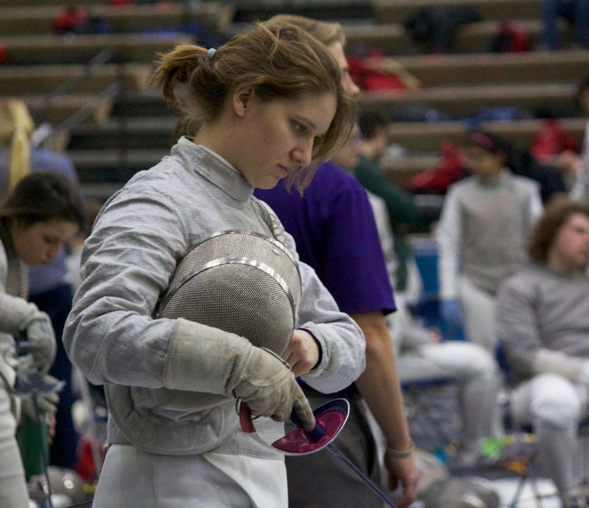 Sophomore Johanna Thill is coming into her own as a veteran leader of the Irish women's saber squad.
