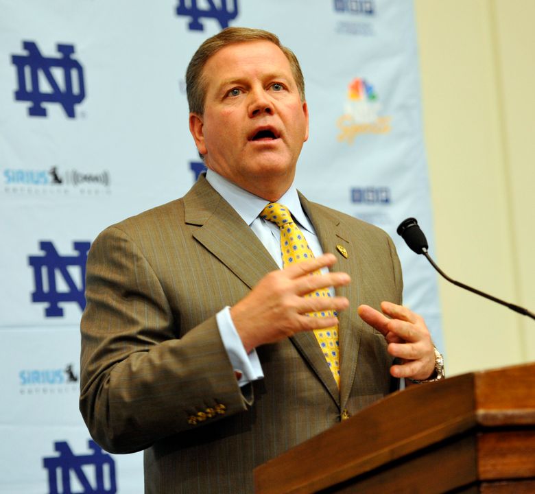 Notre Dame head coach Brian Kelly holds a press conferece each game week of the season on Tuesday at 12 noon ET - all carried live on und.com.