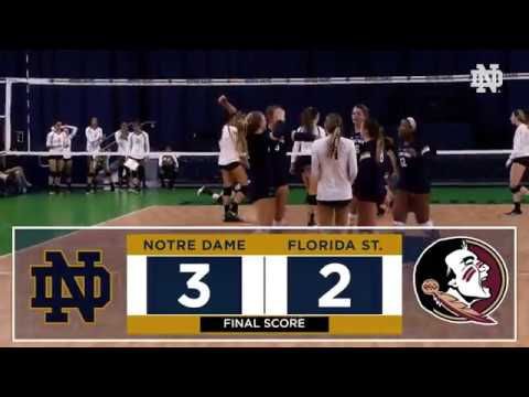Notre Dame Volleyball Highlights vs. Florida State