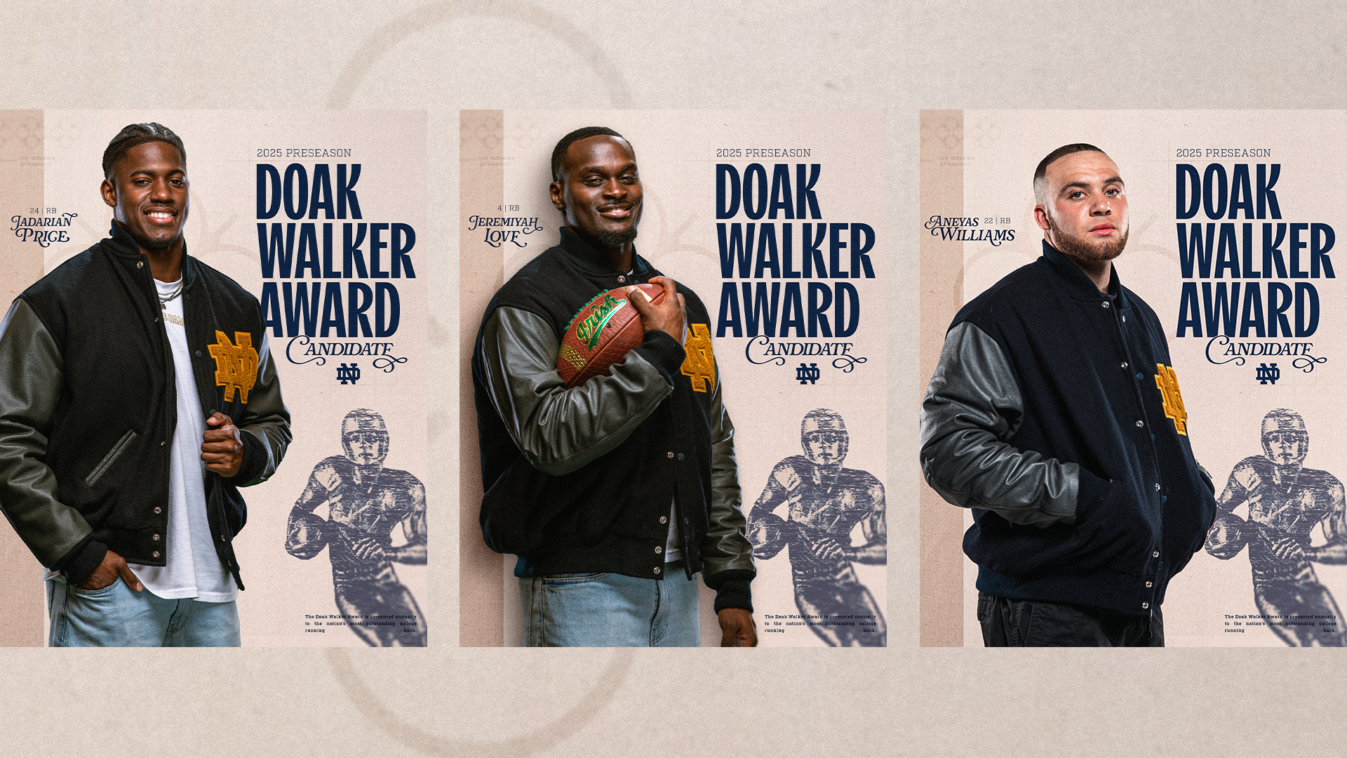 Love, Price and Williams Named Candidates for 2025 Doak Walker Award Love, Price and Williams Named Candidates for 2025 Doak Walker Award
