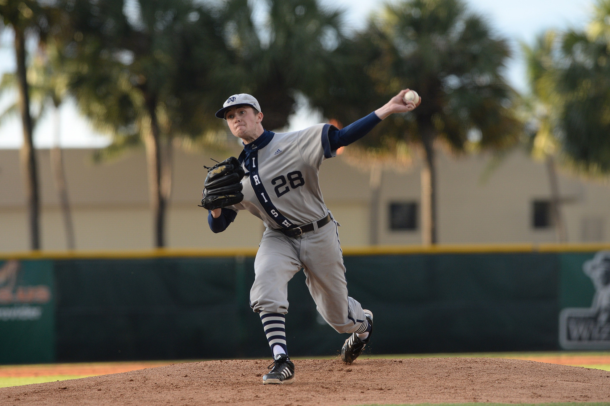 Irish Earn First ACC Road Victory With 7-4 Triumph Over No. 11 Miami Sophomore Michael Hearne earned the victory Sunday night after holding the Hurricanes scoreless in five innings of work.