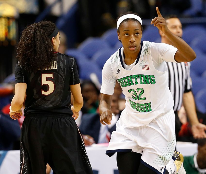 Sophomore guard Jewell Loyd scored a game-high 16 points and grabbed six rebounds in Notre Dame's ACC semifinal win over North Carolina State on Saturday night.