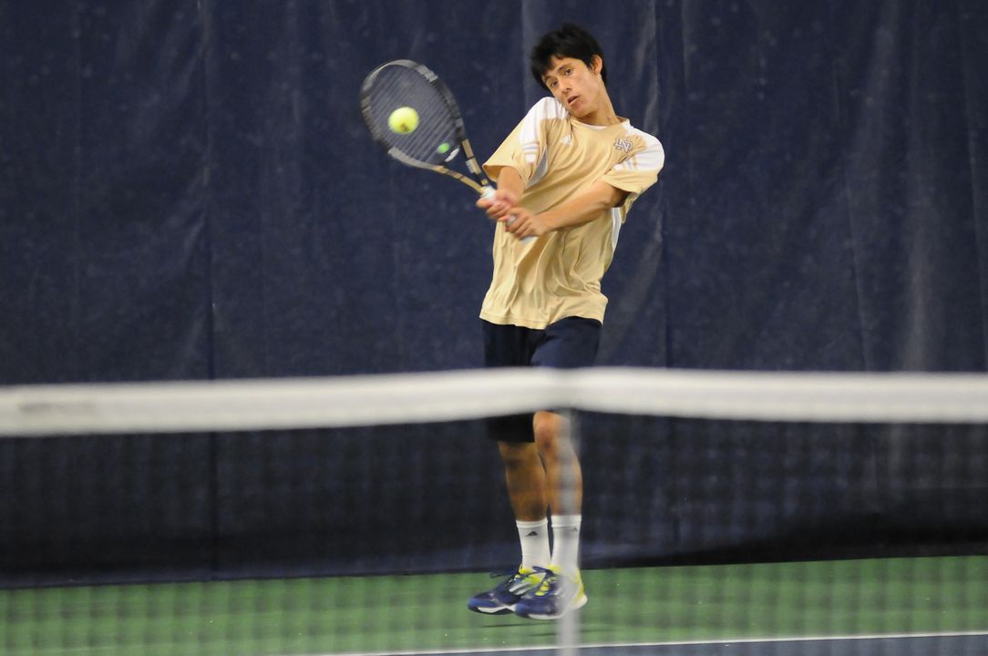 Freshman Nicolas Montoya is 9-3 in singles during his first fall campaign with the Irish.