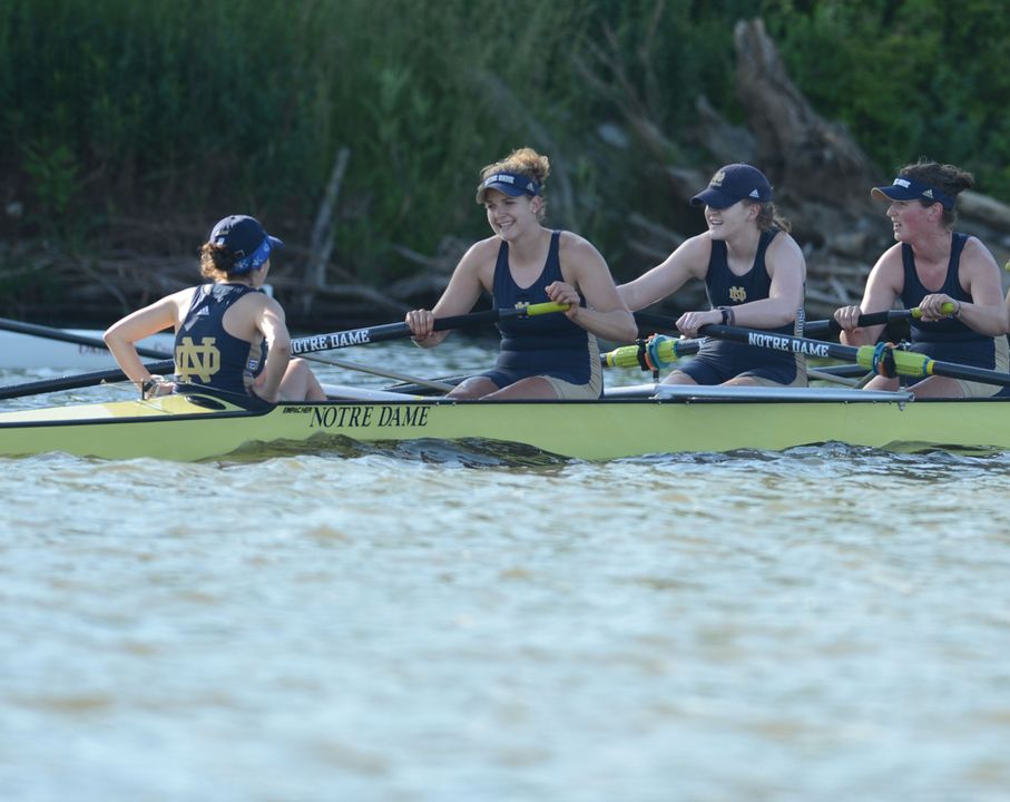 Notre Dame's first varsity eight claimed its second win of the Oak Ridge Cardinal Invitational on Sunday over Duke