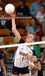 Senior Emily Loomis, who was honorable mention All-America in 2003, finished her career fifth on Notre Dame's all-time kills list (1,321).