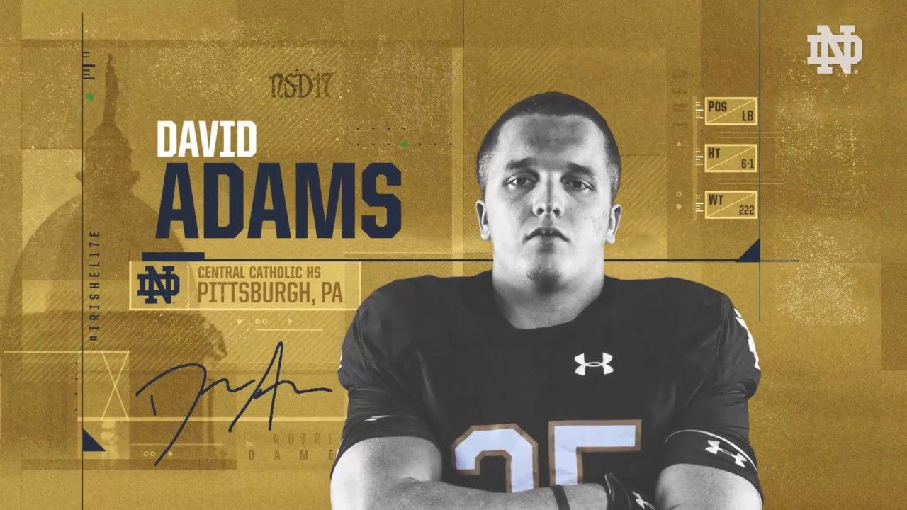 David Adams Highlights - Notre Dame Football - NSD17