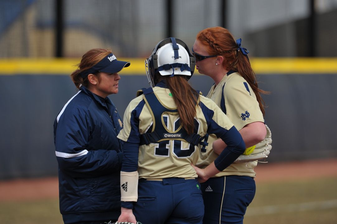 Notre Dame head coach Deanna Gumpf and volunteer assistant coach Brittany O'Donnell will lead the first-ever Irish Softball Pitching Academy during December