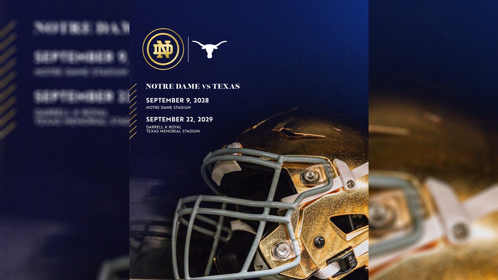 Notre Dame Announces Meetings with Texas in 2028, 2029 Notre Dame Announces Meetings with Texas in 2028, 2029
