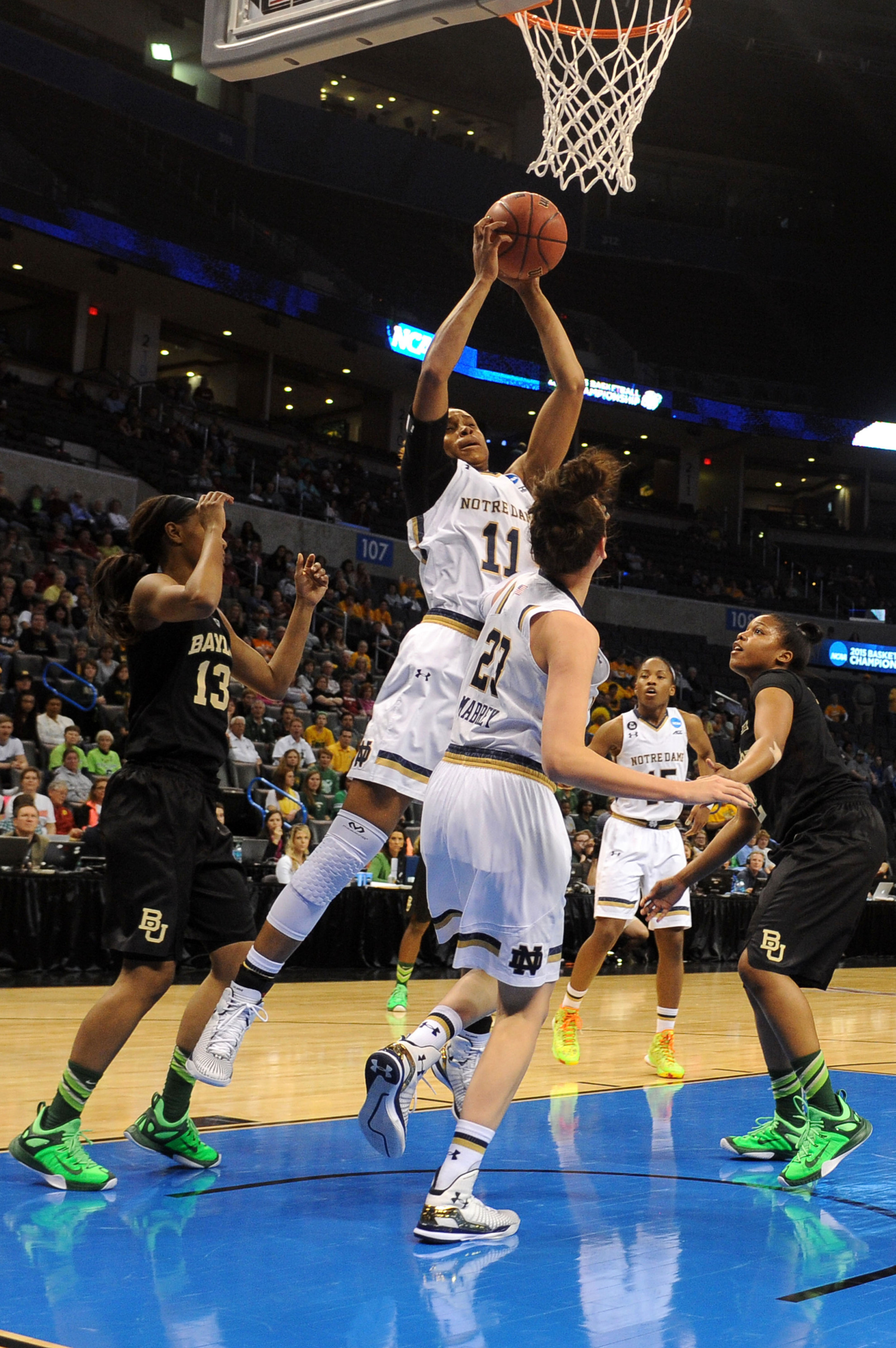 IRISH EXTRA: Irish Women Savor Fifth Straight NCAA Final Four Opportunity Paced in part by freshman forward Brianna Turner's team-leading ninth double-double of the season (12 points, 10 rebounds), Notre Dame pulled away down the stretch for a 77-68 win over Baylor in Sunday's NCAA Oklahoma City Regional final.