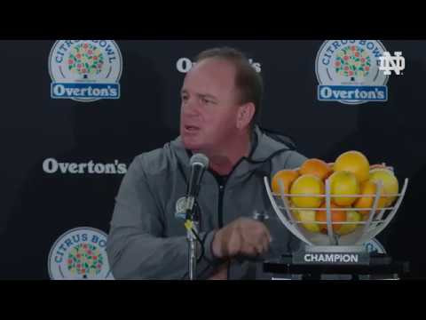 @NDFootball Citrus Bowl Press Conference | Mike Elko & Drue Tranquill (12.29.17)