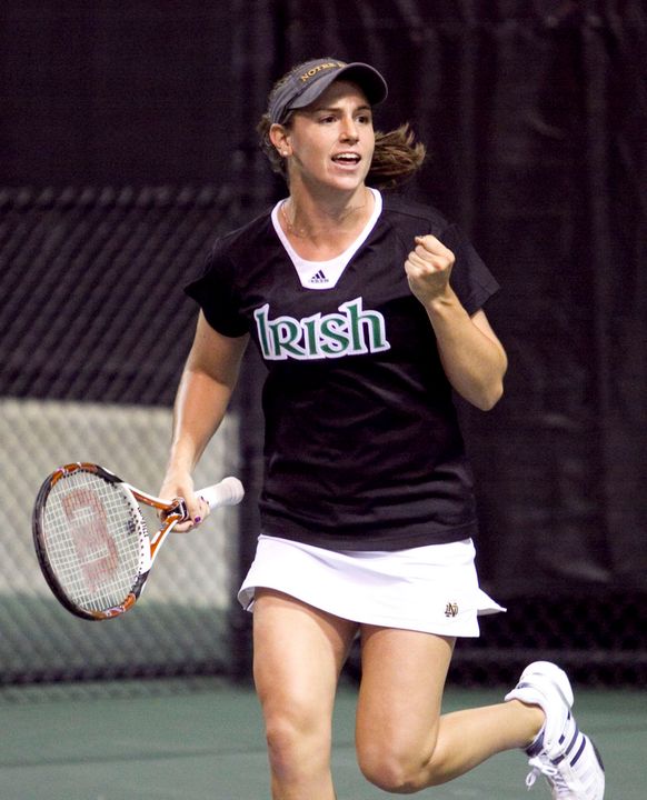 Shannon Mathews clinched the win for the Irish with a victory at No. 2 singles.