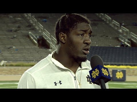 @NDFootball Te'von Coney Post-Game Interview vs. NC State (2017)